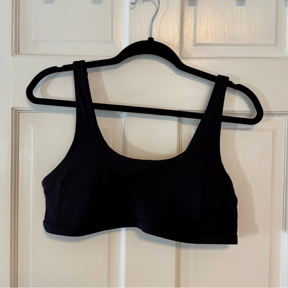 Athleta | Ribbed Scoop Bikini Top, Black Color, Size XL - EUC